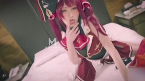 [MP4/618MB]【麻豆 cosplay】淫骚Vtuber下播后的真实面貌